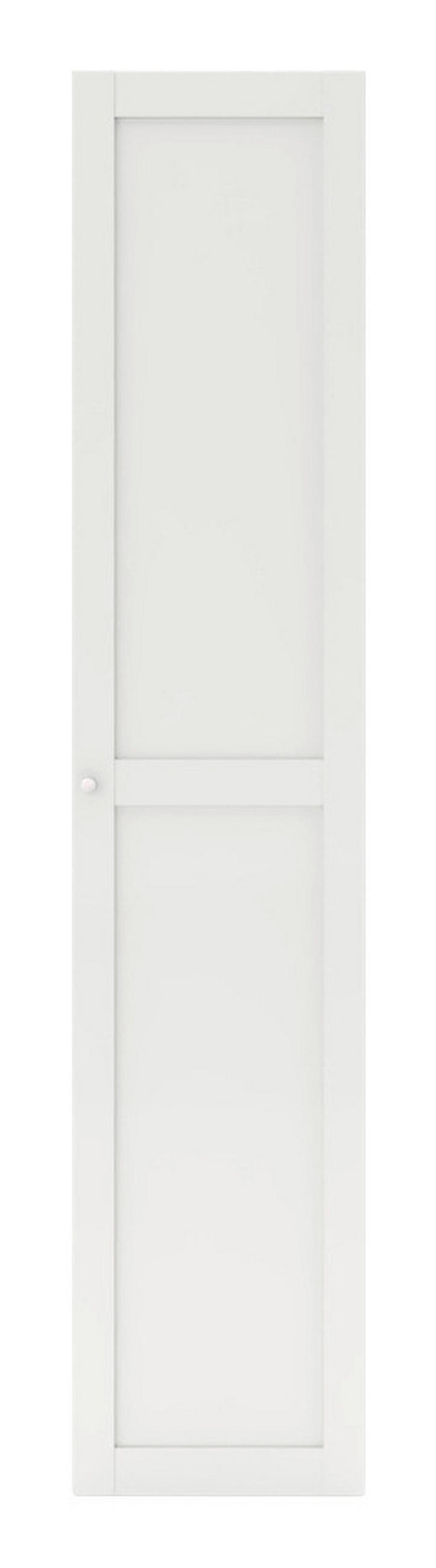 VRATA bela   45,4/203/1,8 cm    - boja aluminijuma/bela, Konvencionalno, pločasti materijal/plastika (45,4/203/1,8cm) - Hom`in