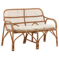 LOUNGESOFA  - Weiß/Naturfarben, KONVENTIONELL, Holz (130/93/82cm) - Gardenson