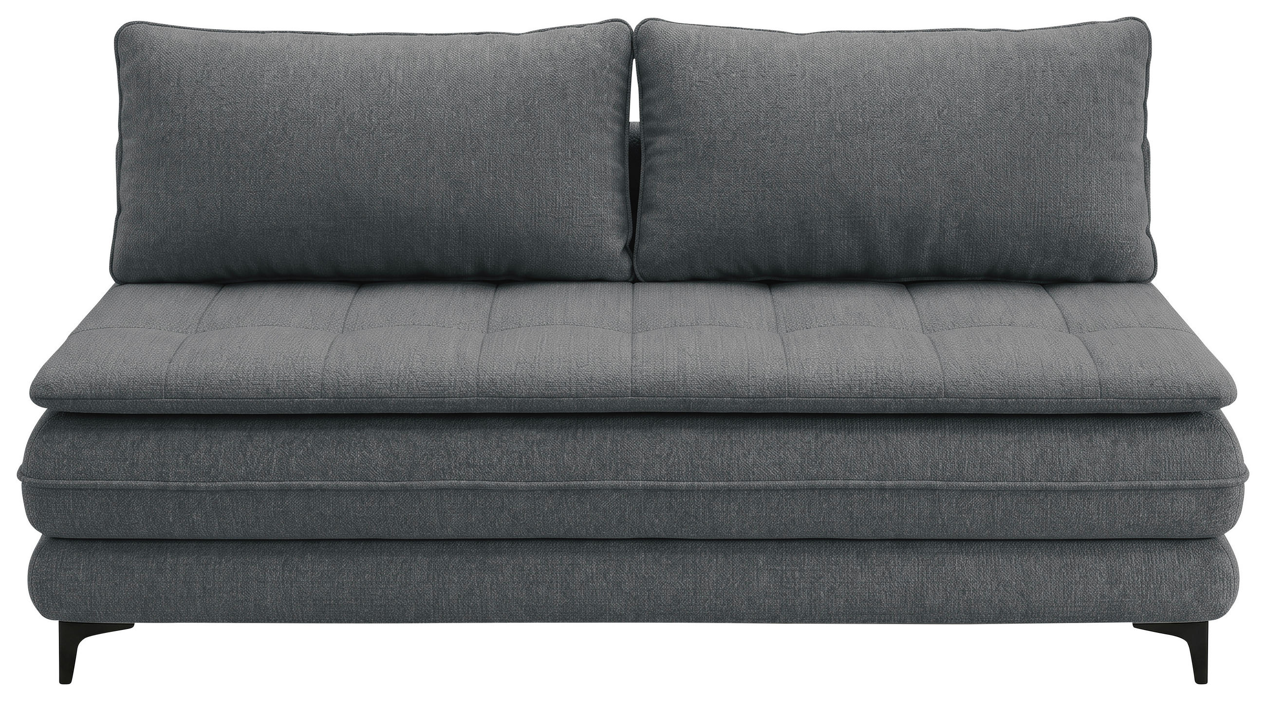 SCHLAFSOFA Chenille Grau  inkl. Bettkasten, Schlaffunktion, Topper  - Schwarz/Grau, Design, Textil/Metall (200/95/92cm) - Stylife