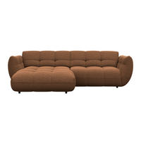 ECKSOFA Terracotta Chenille  - Dunkelgrün/Terracotta, Trend, Kunststoff/Textil (178/280cm) - MID.YOU