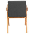 ARMLEHNSTUHL in Holz, Textil Anthrazit  - Eichefarben/Anthrazit, KONVENTIONELL, Holz/Textil (53,5/83/62cm) - Linea Natura
