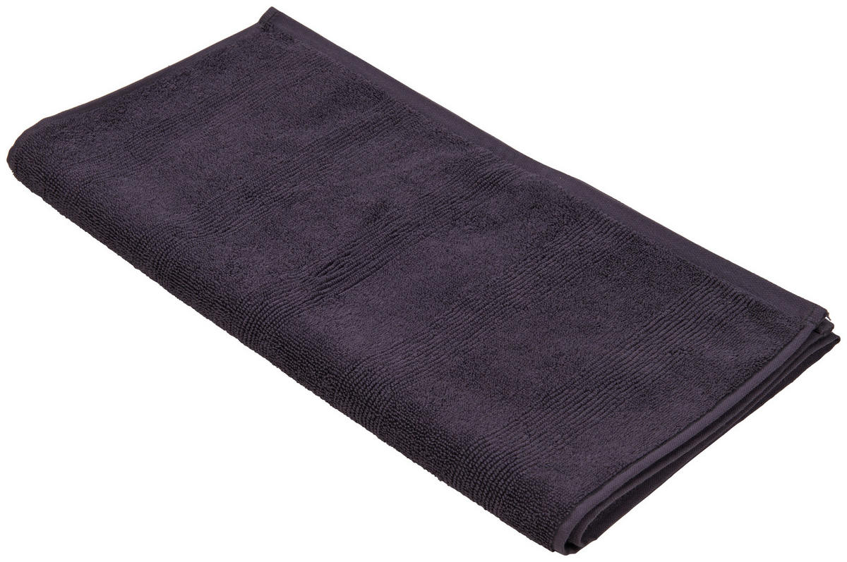 RUČNÍK, tmavě šedá - tmavě šedá, Basics, textil (50/100/0.5cm) - Bio:Vio