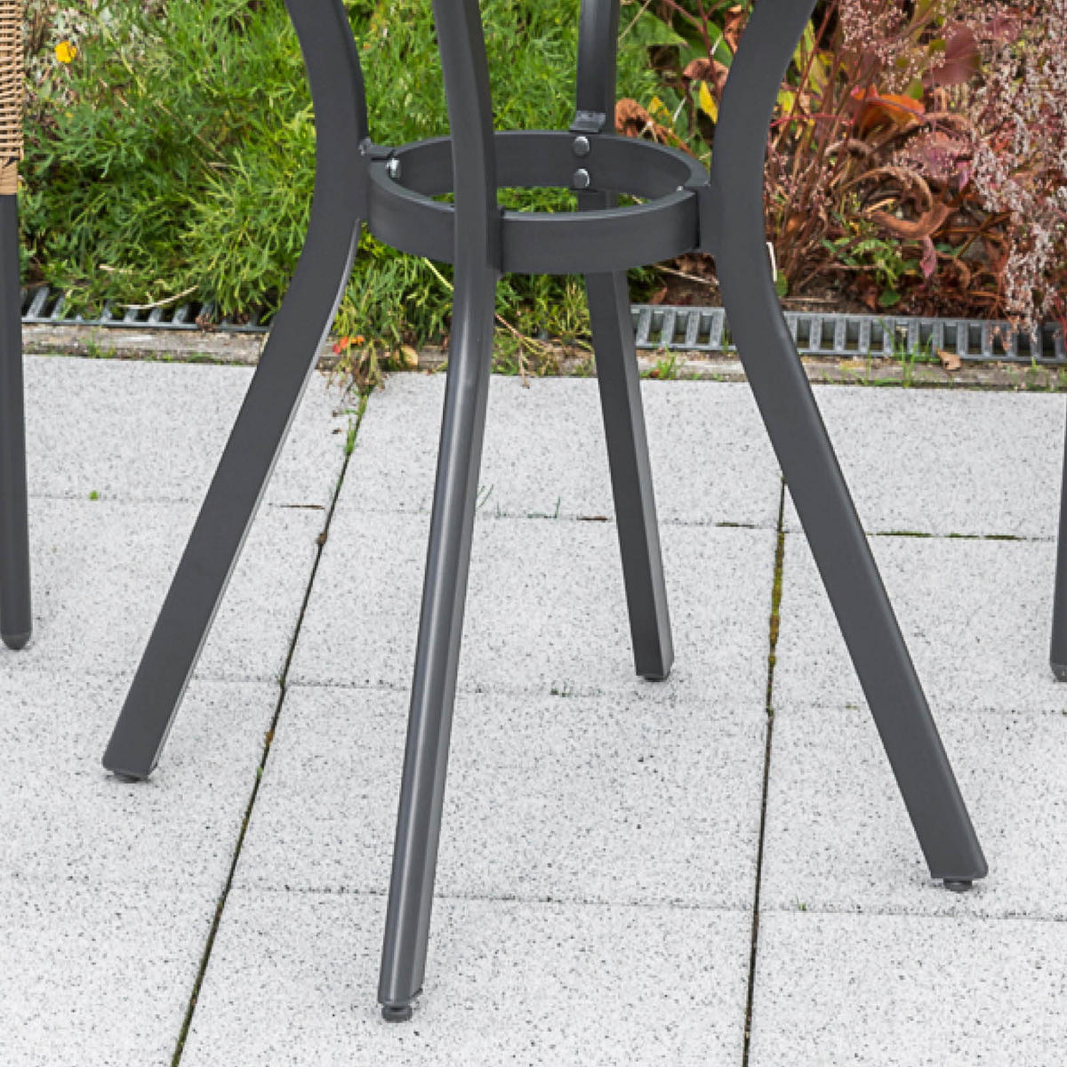 BALKONSET   - Graphitfarben/Naturfarben, ROMANTIK / LANDHAUS, Kunststoff/Metall - Gardenson