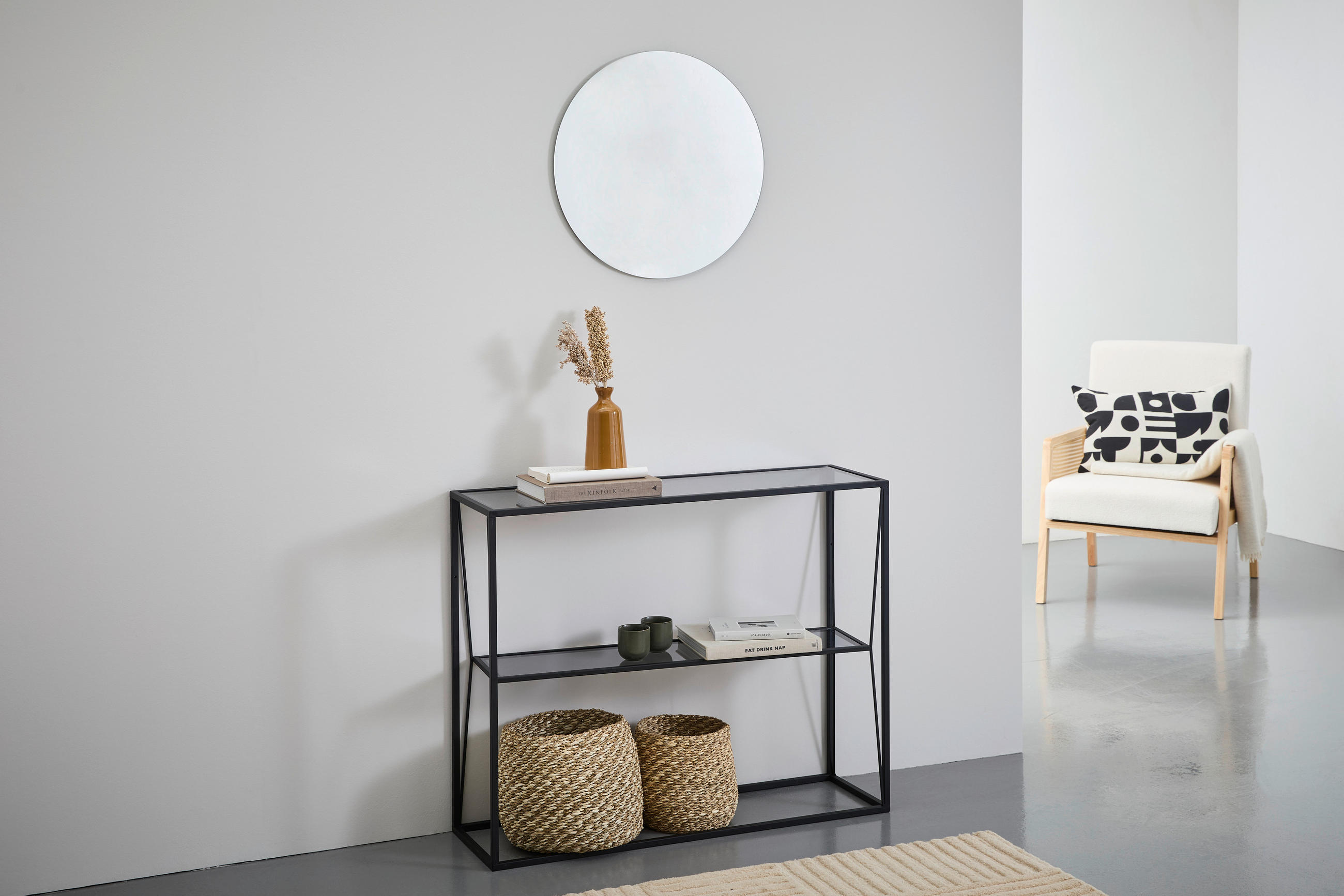 STENSKO OGLEDALO, 55/55/1 cm steklo  - Design, steklo (55/55/1cm) - Carryhome
