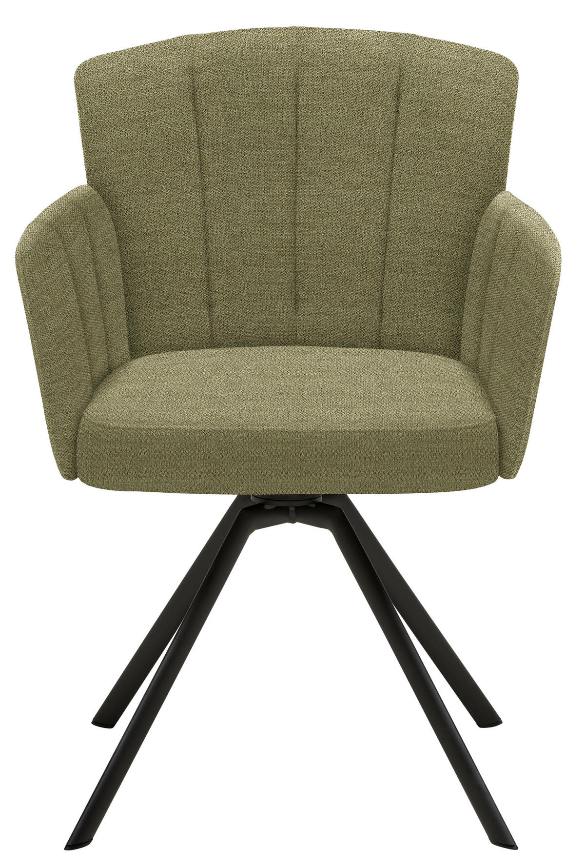 ARMLEHNSTUHL Stahl Webstoff  - Anthrazit/Hellgrün, Design, Textil/Metall (58/83/62cm) - Venjakob