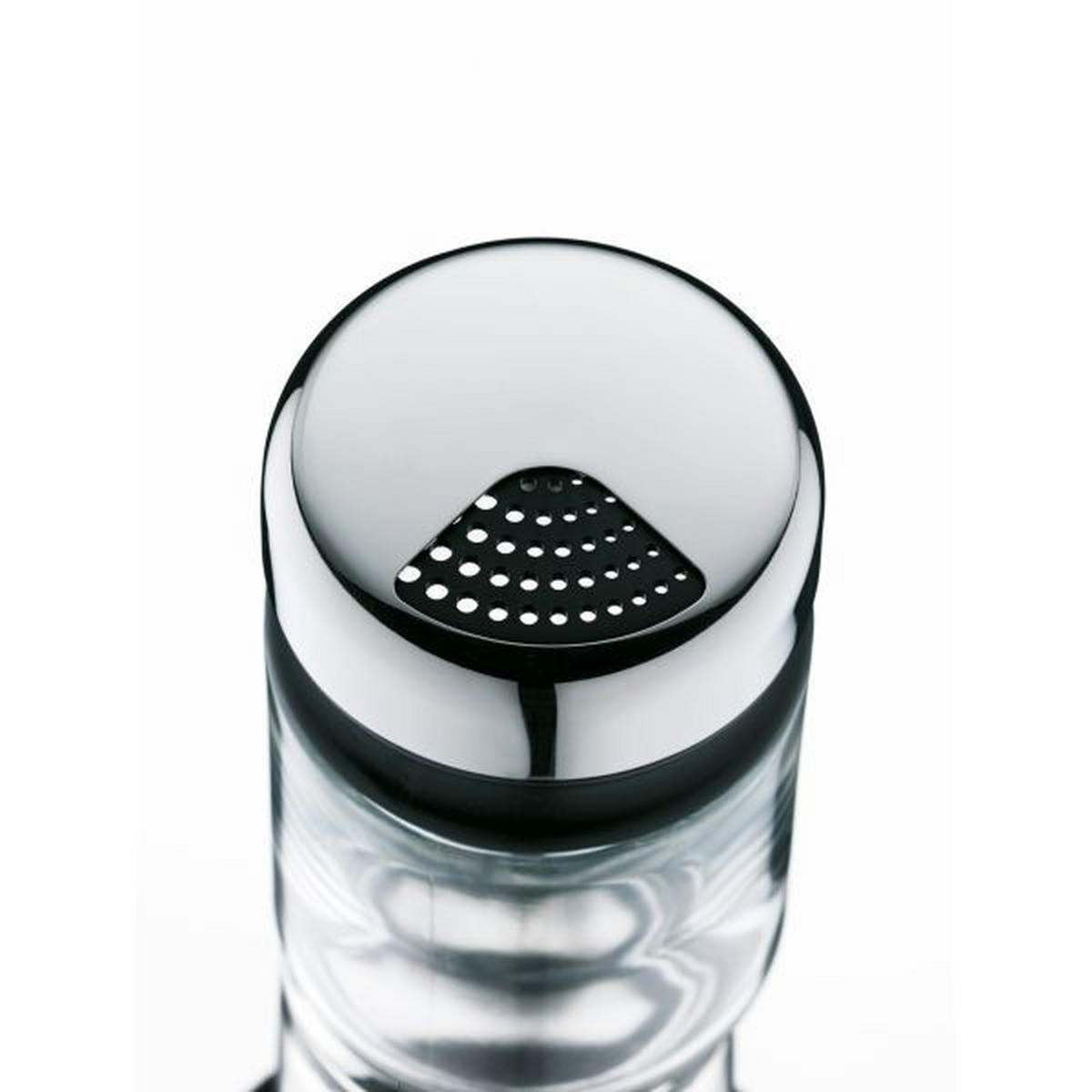 SKLENENÁ DÓZA NA KORENIE - Design, kov/plast (5,5/9,5cm) - WMF