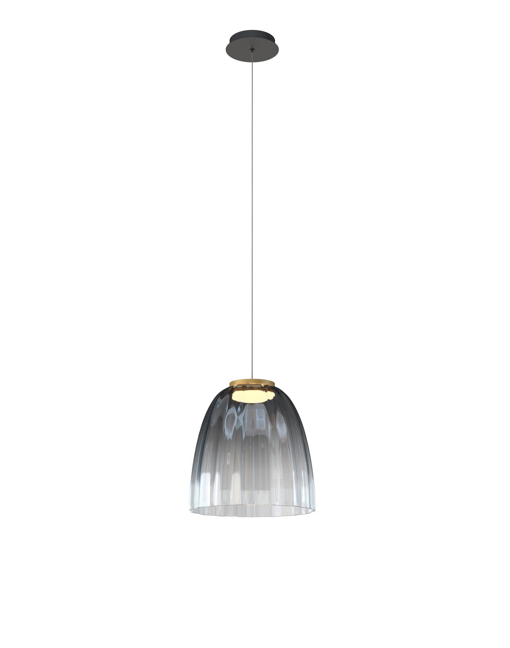 LED-HÄNGELEUCHTE Valence 30/150 cm   - Goldfarben/Schwarz, Design, Glas/Metall (30/150cm) - Wofi
