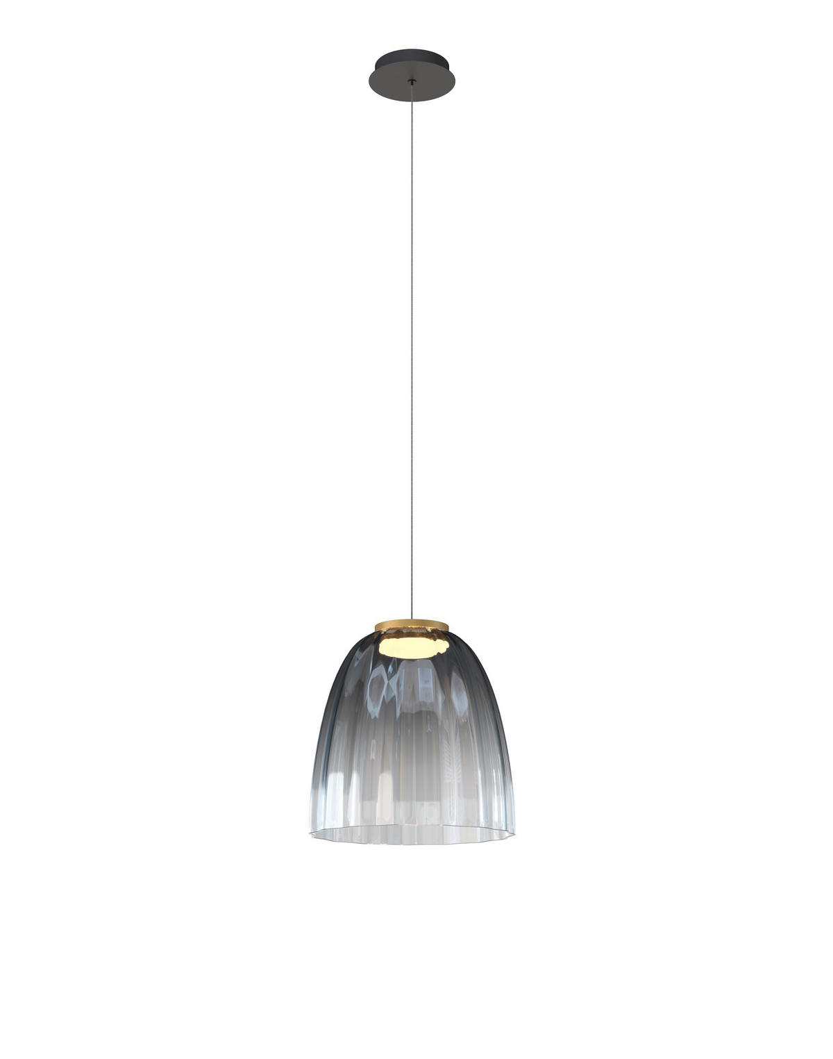 LED-HÄNGELEUCHTE Valence 30/150 cm   - Goldfarben/Schwarz, Design, Glas/Metall (30/150cm) - Wofi
