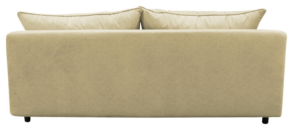 SCHLAFSOFA in Velours Beige  - Beige/Goldfarben, Design, Textil/Metall (200/90/97cm) - MID.YOU