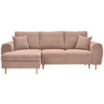 ECKSOFA  in Webstoff Altrosa  145/240 cm  - Altrosa/Naturfarben, KONVENTIONELL, Holz/Textil (145/240cm) - Carryhome