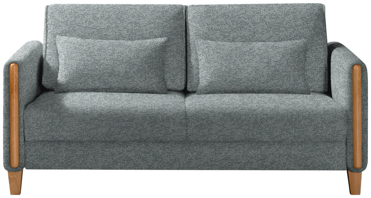 SCHLAFSOFA Holz, Textil Anthrazit, Buchefarben  - Anthrazit/Buchefarben, Design, Holz/Textil (174/88/104cm) - Niels Andersson