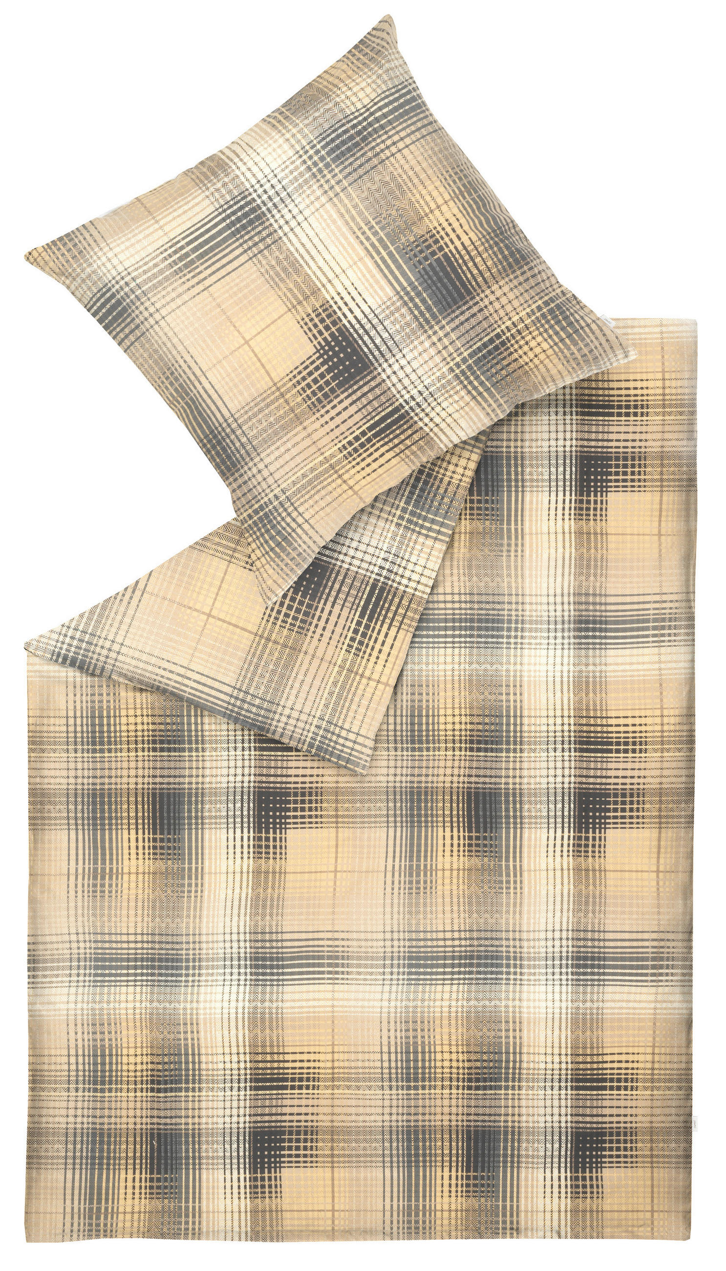 Esprit OBOUSTRANNÉ POVLEČENÍ, flanel, krémová, černá, béžová,