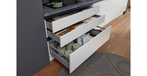 EINBAUKÜCHE - Weiß, Design, Holzwerkstoff - Novel
