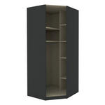 ECKSCHRANKKORPUS 91,1/210/91,1 cm  - Anthrazit, KONVENTIONELL, Holzwerkstoff (91,1/210/91,1cm) - Hom`in
