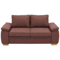 SCHLAFSOFA Chenille Weinrot  - Eiche Bianco/Weinrot, KONVENTIONELL, Holz/Textil (196/90/100cm) - Beldomo Style