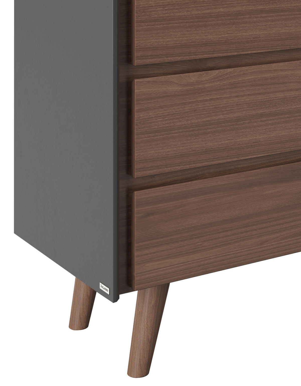 KOMMODE PLAYBOY  in 100/92/42 cm  - Walnussfarben, KONVENTIONELL, Holz/Holzwerkstoff (100/92/42cm) - Playboy