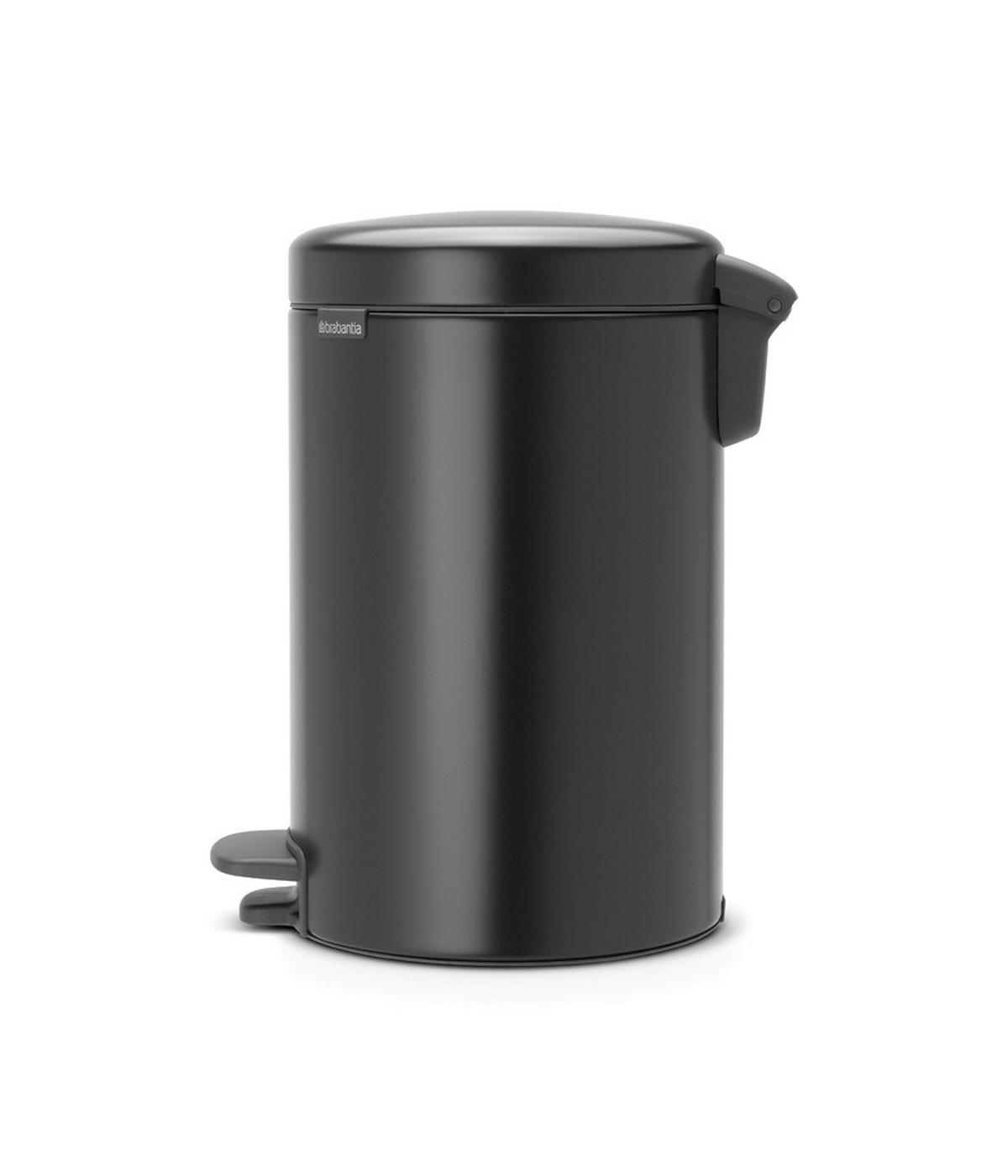 ABFALLEIMER NEW ICON 12 L  - Schwarz, Basics, Kunststoff/Metall (25.1/41.1/33.8cm) - Brabantia
