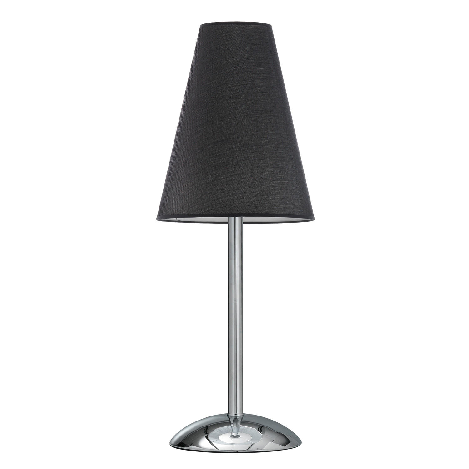 TISCHLEUCHTE 20/54 cm   - Chromfarben/Schwarz, KONVENTIONELL, Textil/Metall (20/54cm)