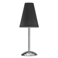 TISCHLEUCHTE 20/54 cm   - Chromfarben/Schwarz, KONVENTIONELL, Textil/Metall (20/54cm)