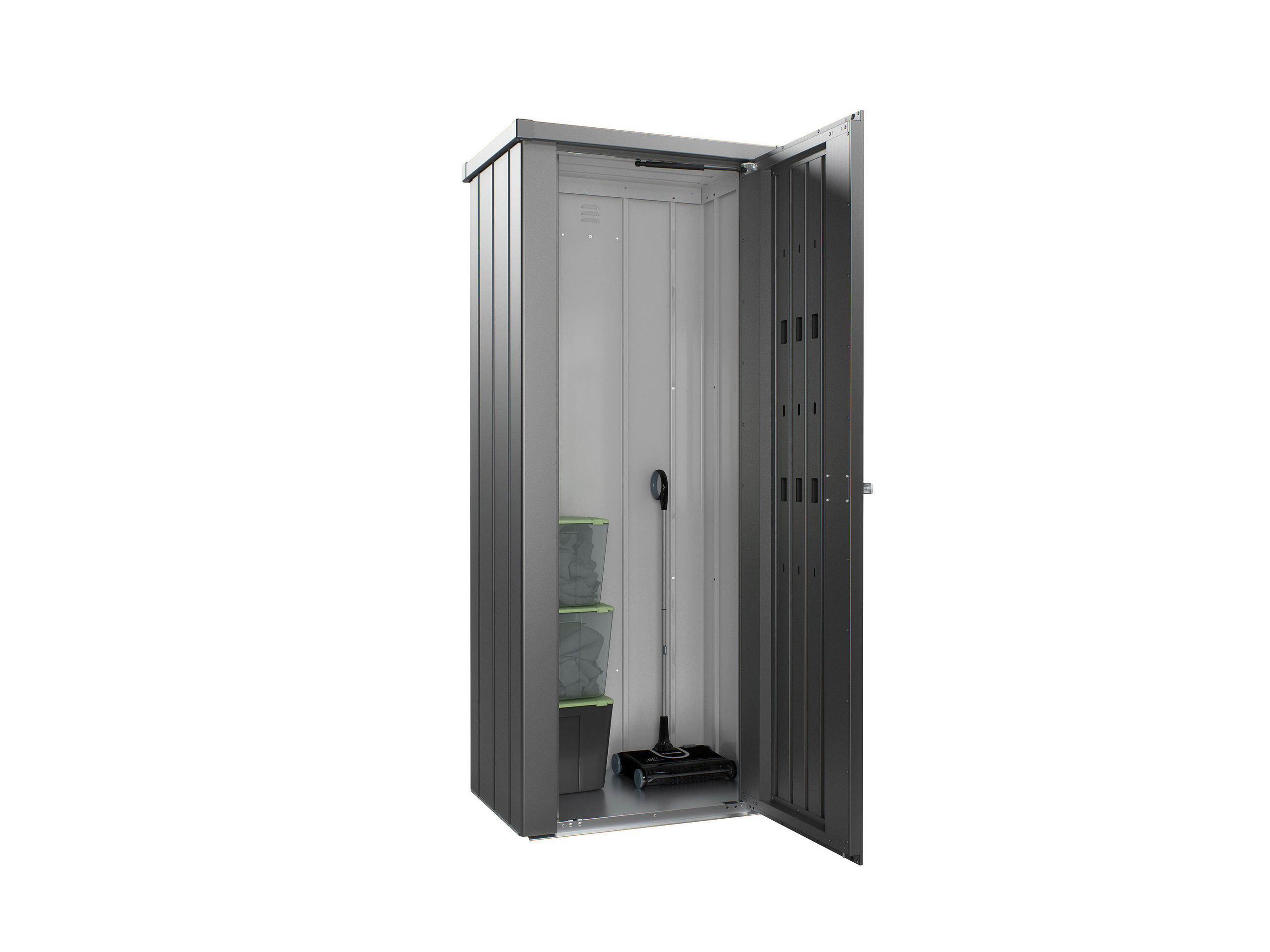 GERÄTESCHRANK 77,7/180,9/57 cm  - Dunkelgrau, Basics, Metall (77,7/180,9/57cm) - Biohort