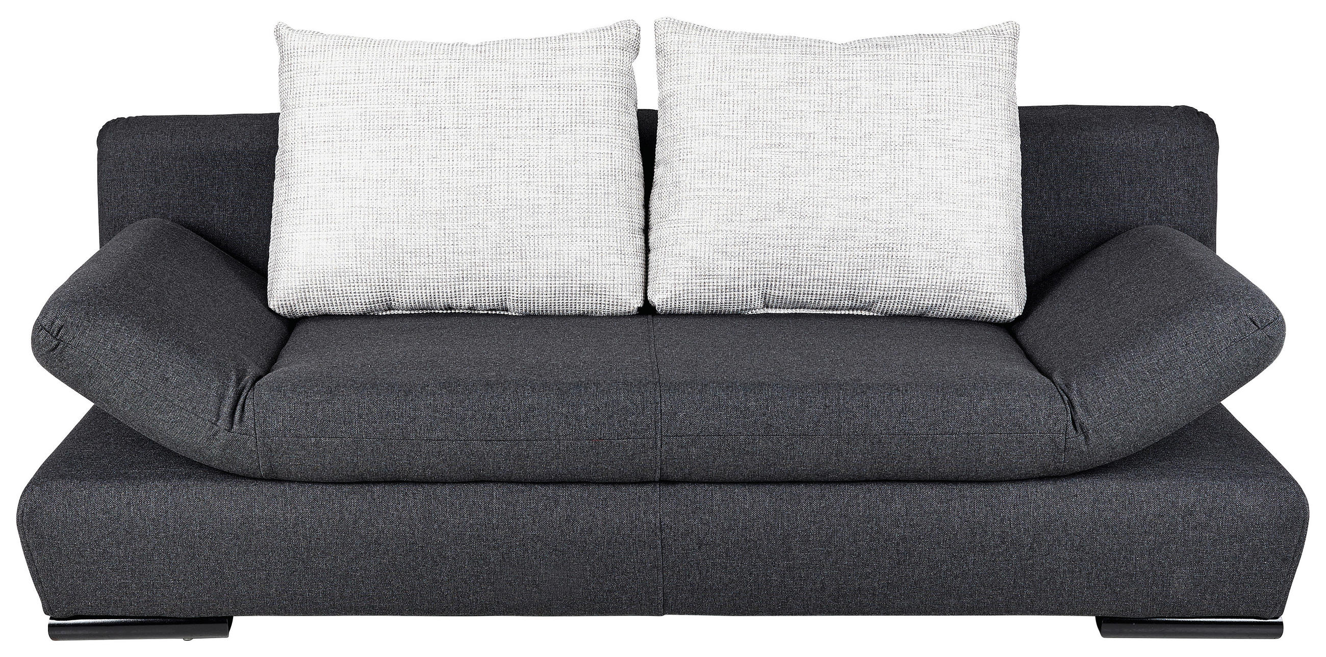 BÄDDSOFFA i antracit, ljusgrå  - ljusgrå/svart, Klassisk, trä/textil (200/75/92cm) - MID.YOU