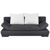BÄDDSOFFA i antracit, ljusgrå  - ljusgrå/svart, Klassisk, trä/textil (200/75/92cm) - MID.YOU