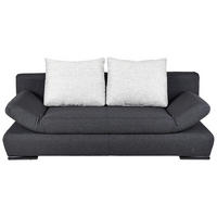 BÄDDSOFFA i antracit, ljusgrå  - ljusgrå/svart, Klassisk, trä/textil (200/75/92cm) - MID.YOU