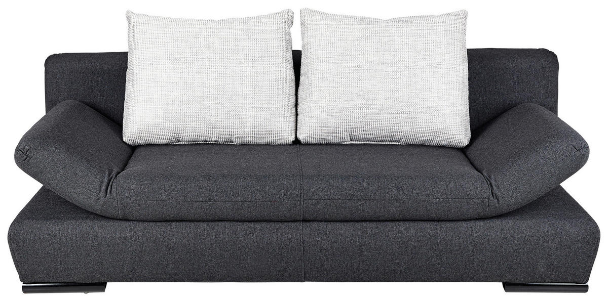 BÄDDSOFFA i antracit, ljusgrå  - ljusgrå/svart, Klassisk, trä/textil (200/75/92cm) - MID.YOU