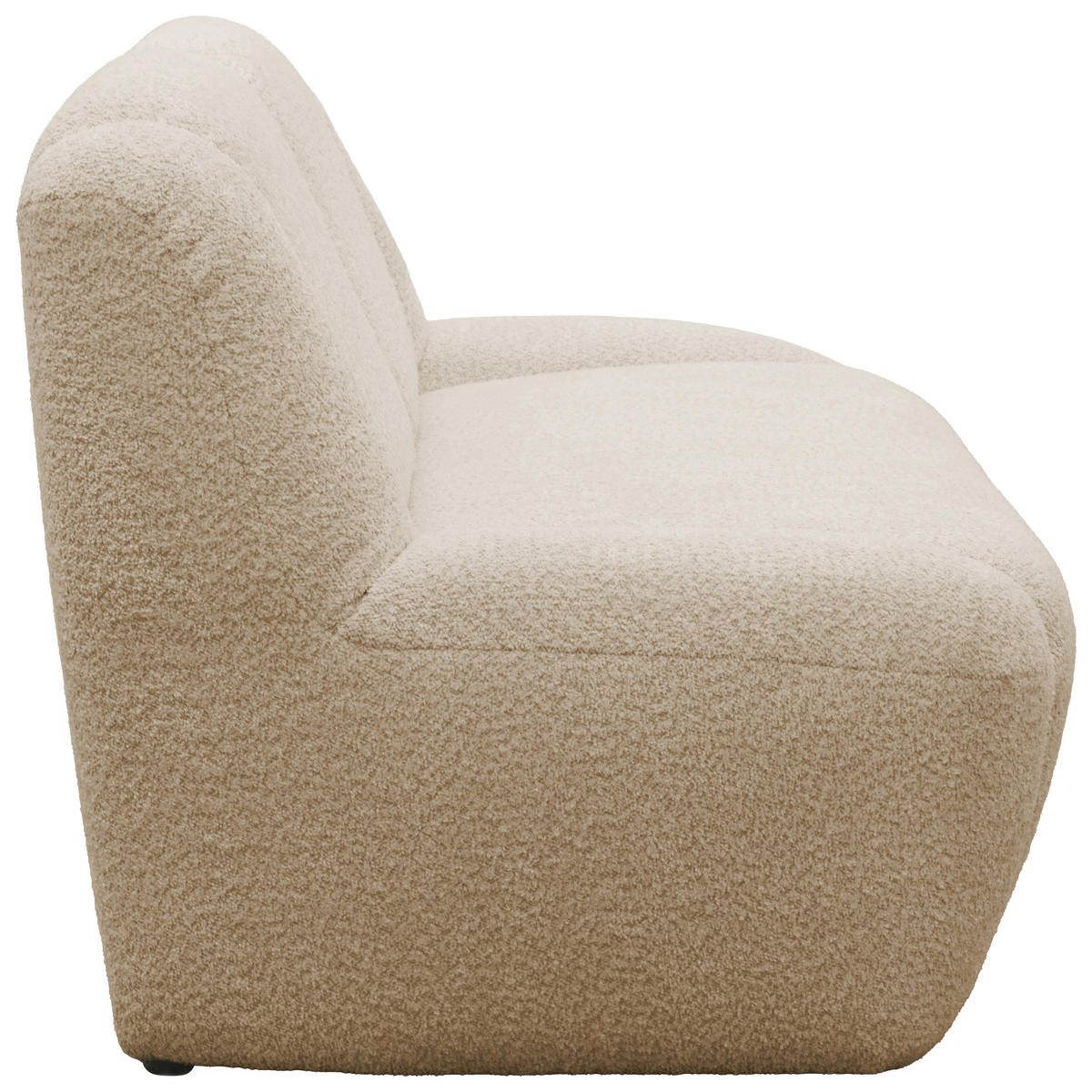 2-SITZER-SOFA 100 034 Chenille Taupe  - Taupe/Creme, MODERN, Kunststoff/Textil (147/82/93cm) - Livetastic