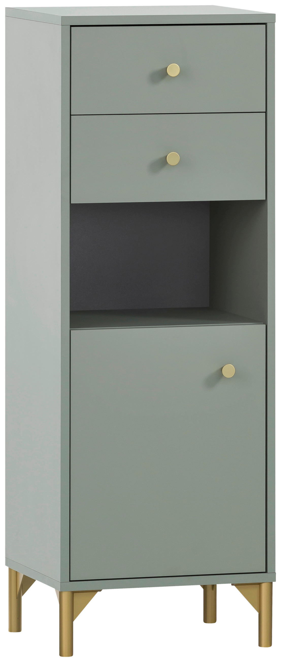 HIGHBOARD Ando  in 40,3/114,4/33,1 cm  - Pastellgrün/Goldfarben, MODERN, Holzwerkstoff/Kunststoff (40,3/114,4/33,1cm) - Stylife