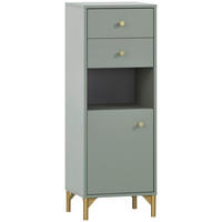 HIGHBOARD Ando 40,3/114,4/33,1 cm 2 Schublade(n)  - Pastellgrün/Goldfarben, MODERN, Holzwerkstoff/Kunststoff (40,3/114,4/33,1cm) - Stylife