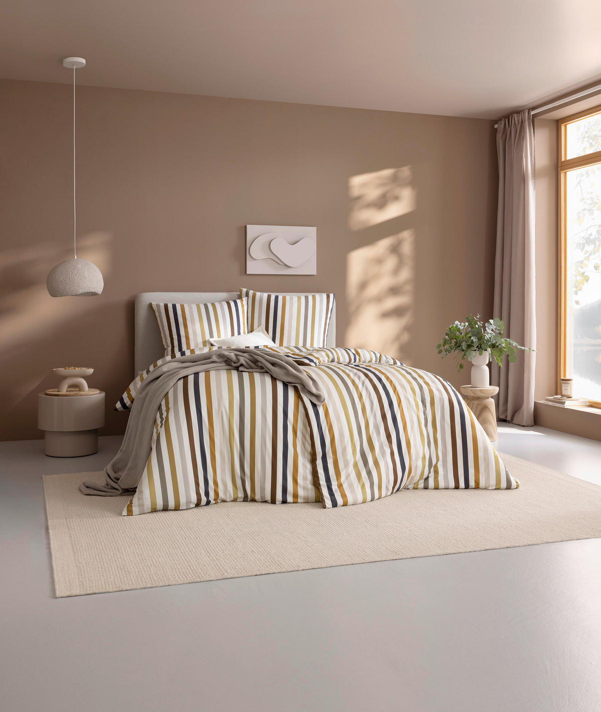 BETTWÄSCHE 2-teilig curt Interlock-Jersey 155/220 cm  - Cognac, Design, Textil (155/220cm) - Estella