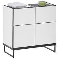 WASCHBECKENUNTERSCHRANK 60/59,4/31 cm  - Schwarz/Weiß, Basics, Holzwerkstoff/Metall (60/59,4/31cm) - MID.YOU