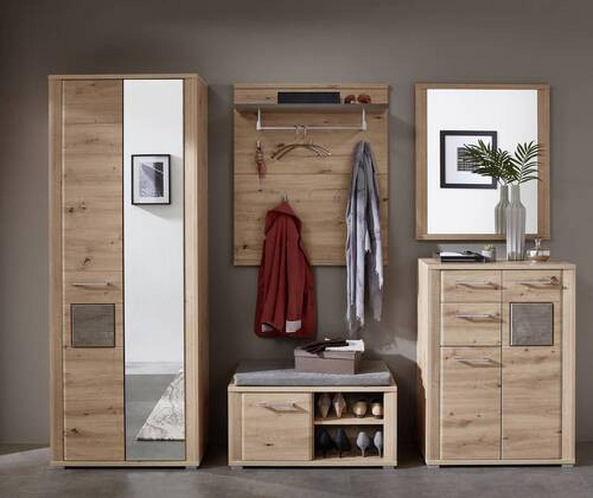 SCHUHSCHRANK  in 76/104/38 cm  - Chromfarben/Eichefarben, KONVENTIONELL, Holzwerkstoff/Kunststoff (76/104/38cm) - MID.YOU