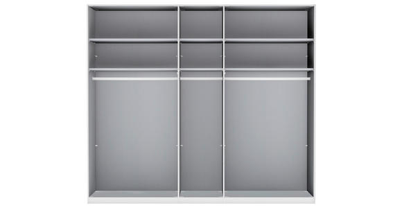 FALTTÜRENSCHRANK 250/236/58 cm 5-türig Weiß, Eiche Bianco - Schieferfarben/Eiche Bianco, KONVENTIONELL, Glas/Holzwerkstoff (250/236/58cm) - Dieter Knoll