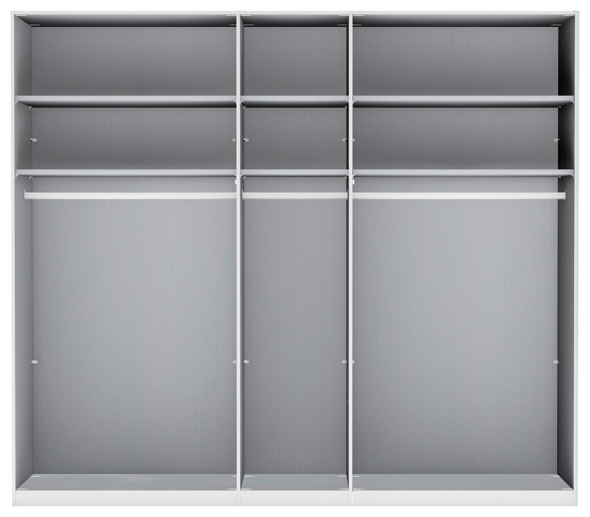 FALTTÜRENSCHRANK  in Weiß, Eiche Bianco  - Schieferfarben/Eiche Bianco, KONVENTIONELL, Glas/Holzwerkstoff (250/236/58cm) - Dieter Knoll