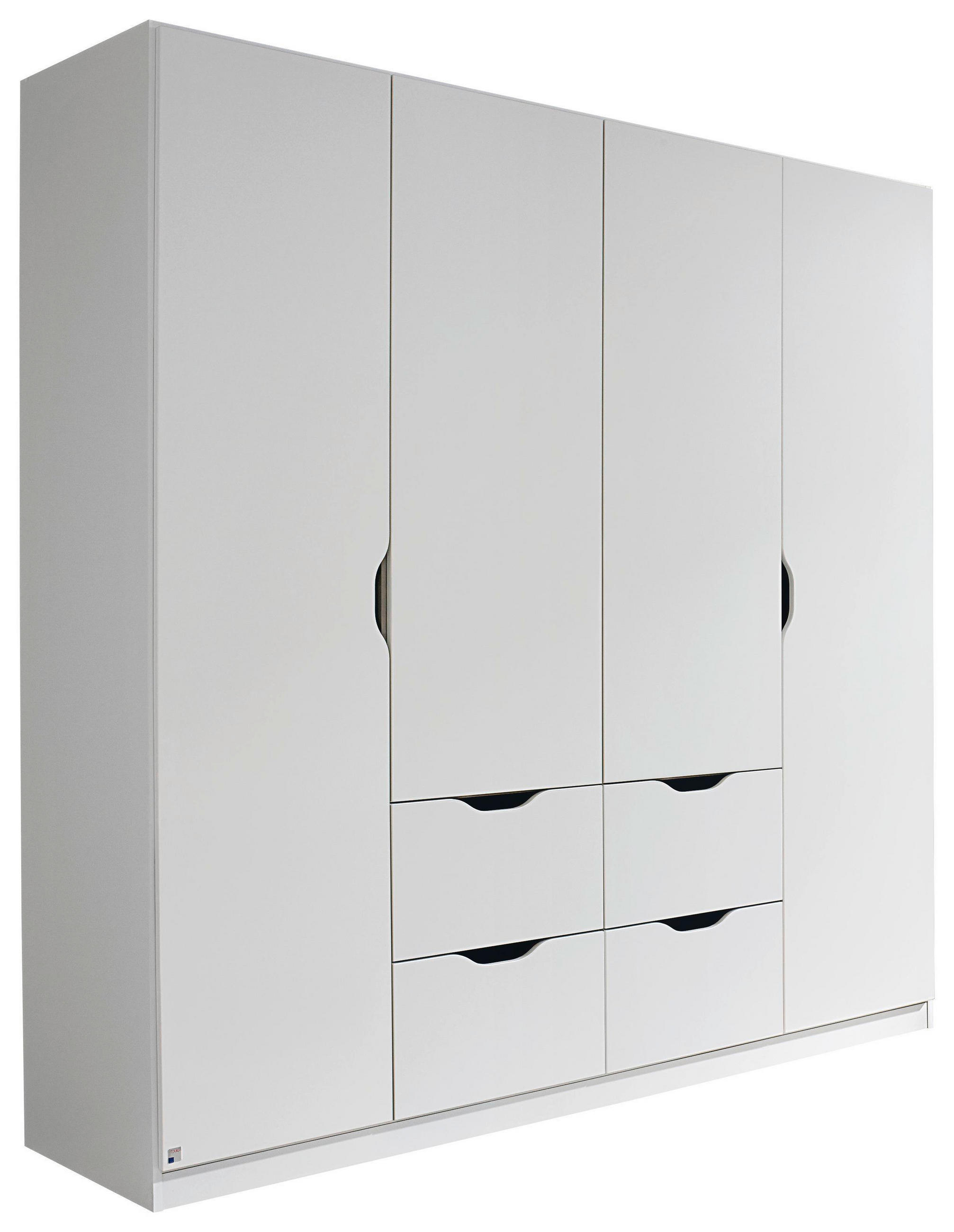 DREHTÜRENSCHRANK 181/197/54 cm 4-türig Weiß  - Weiß, MODERN, Holzwerkstoff (181/197/54cm) - Rauch Möbel