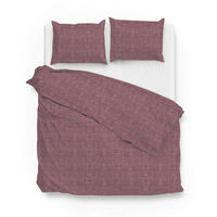 BETTWÄSCHE Lino Renforcé 200/200 cm  - Weinrot, Basics, Textil (200/200cm)