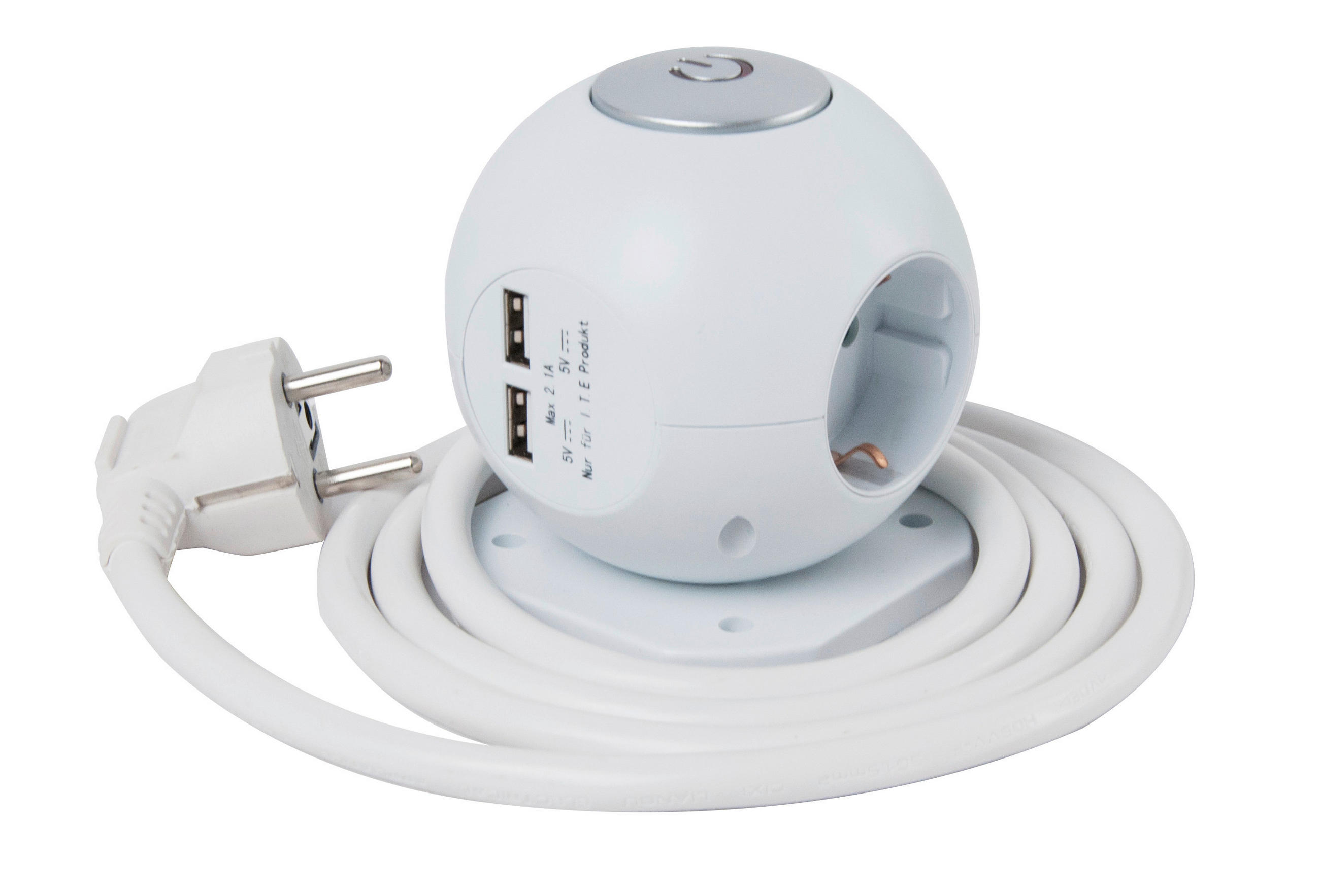 STECKDOSENWÜRFEL - Weiß, Basics, Kunststoff (7,9/9cm) - Homeware