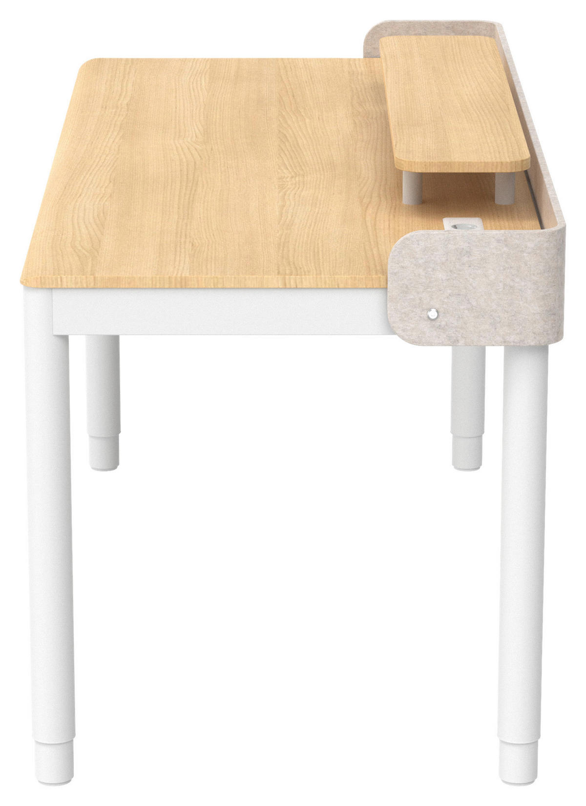 SCHREIBTISCH 160/76/72/117 cm Weiß, Nussbaumfarben elektrisch höhenverstellbar  - Nussbaumfarben/Weiß, Design, Holzwerkstoff/Kunststoff (160/76/72/117cm) - Novel