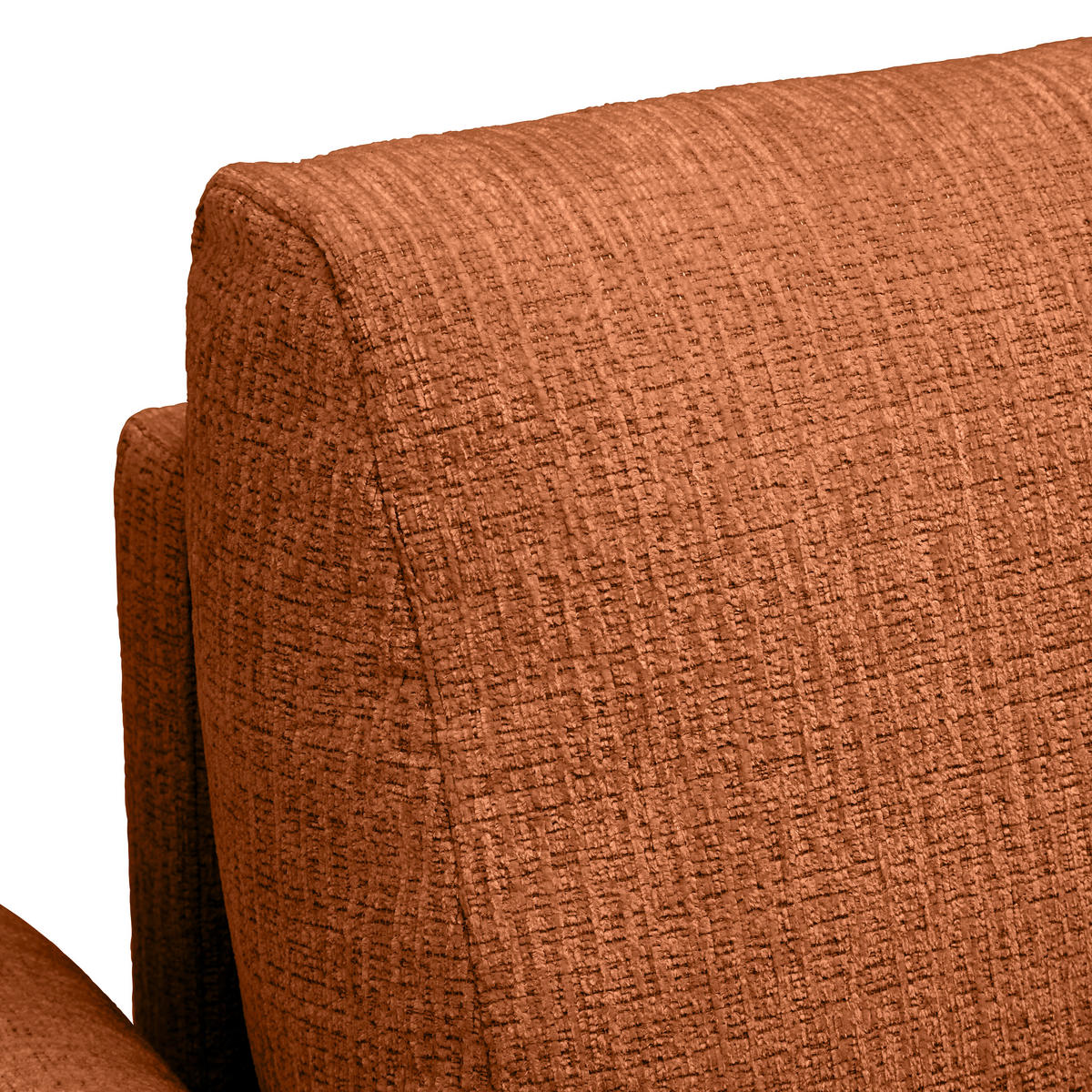 2-SITZER-SOFA in Webstoff Terracotta  - Eichefarben/Terracotta, Modern, Holz/Textil (150/85/92cm) - MID.YOU