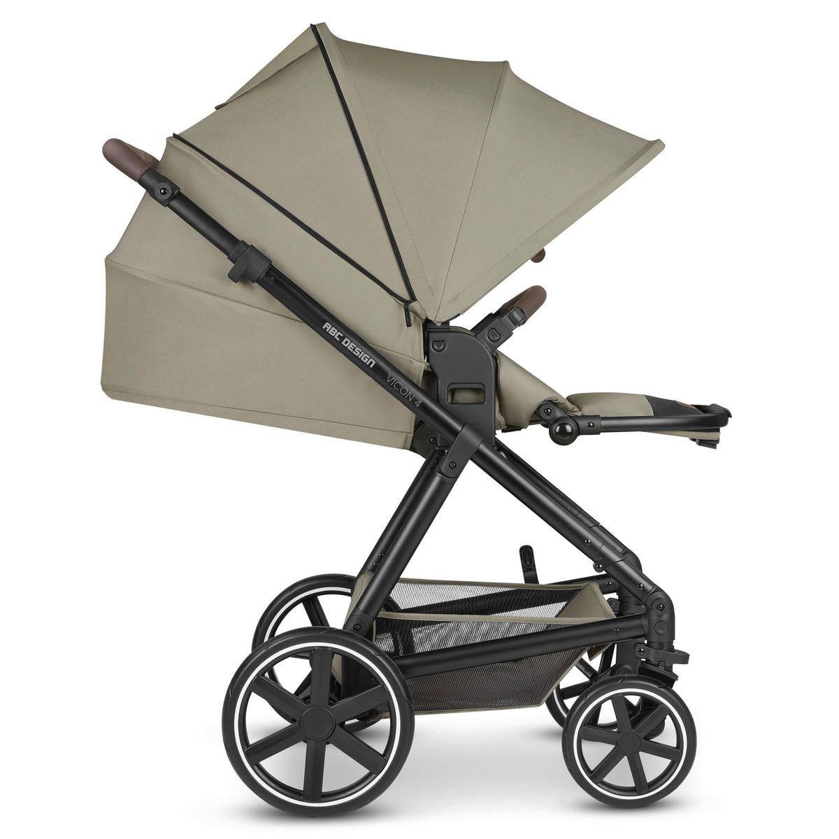 KINDERWAGENSET  Vicon 4  Reed  - Beige/Schwarz, Basics, Textil/Metall (91/61/110cm) - ABC Design