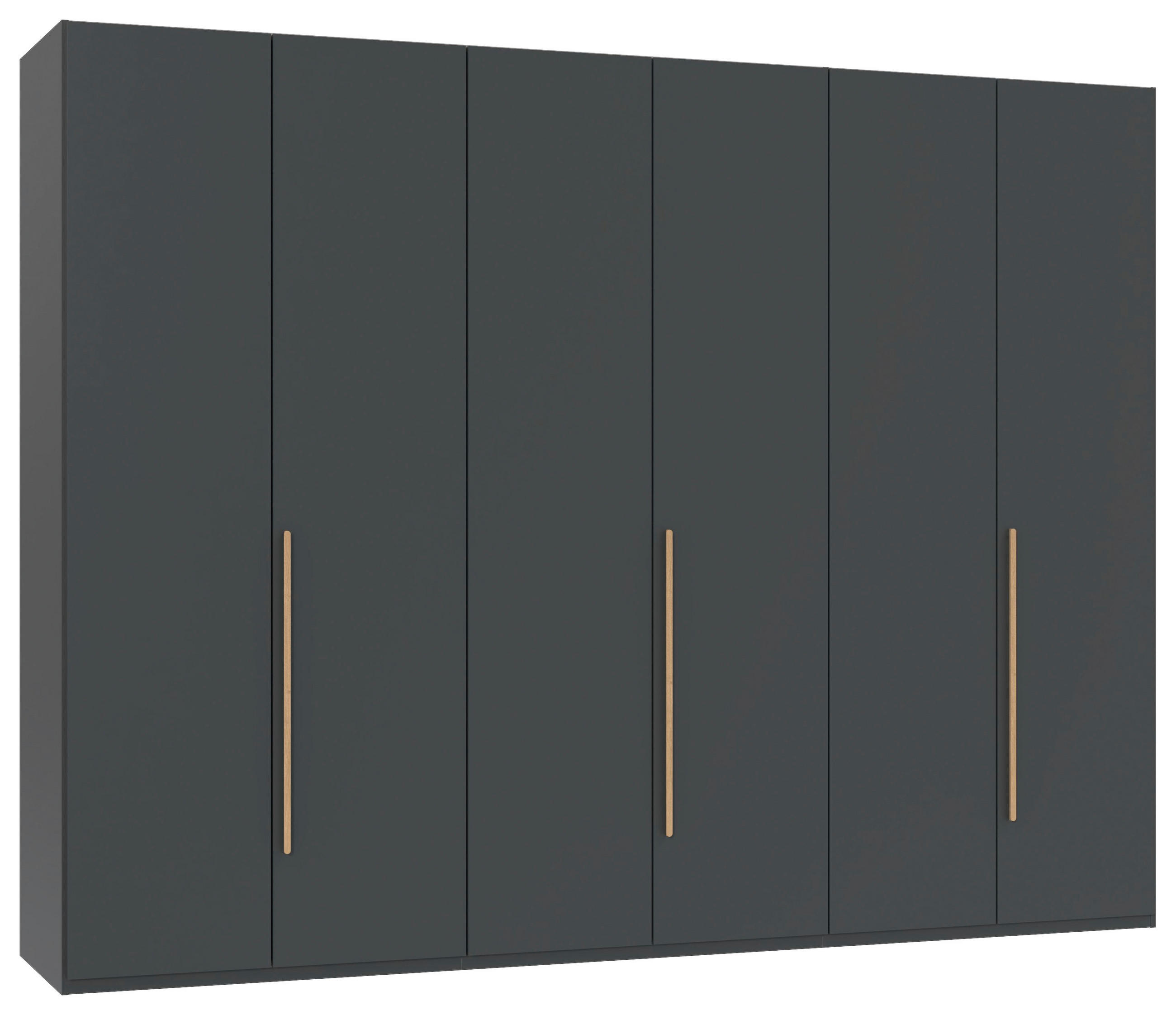 DREHTÜRENSCHRANK 6-türig Graphitfarben, Eiche Artisan  - Graphitfarben/Eiche Artisan, MODERN, Holzwerkstoff/Kunststoff (270/208/58cm) - Chameo