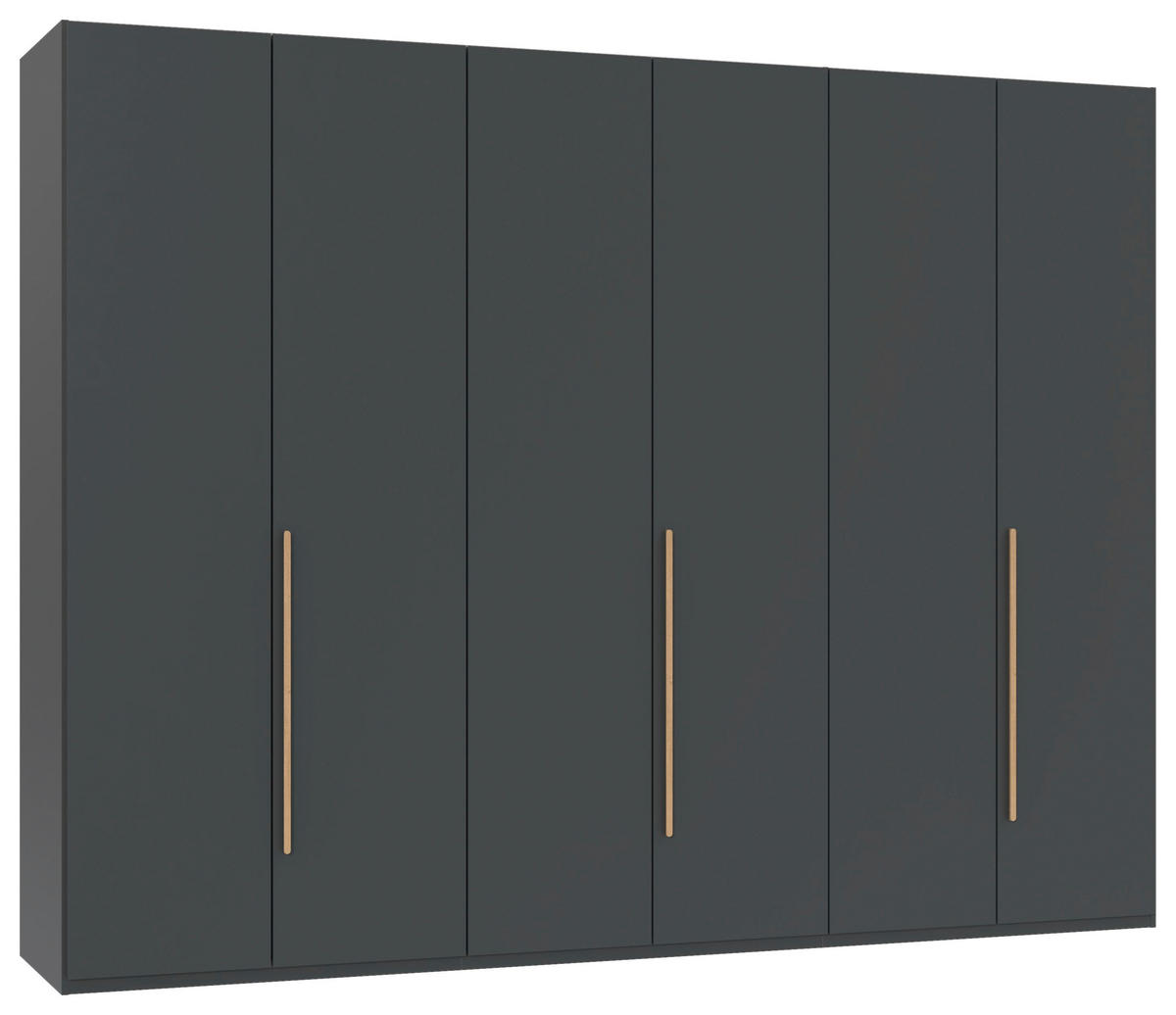DREHTÜRENSCHRANK 6-türig Graphitfarben, Eiche Artisan  - Graphitfarben/Eiche Artisan, MODERN, Holzwerkstoff/Kunststoff (270/208/58cm) - Chameo