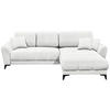 ECKSOFA in Webstoff Weiß  - Schwarz/Weiß, MODERN, Kunststoff/Textil (281/189cm) - Carryhome