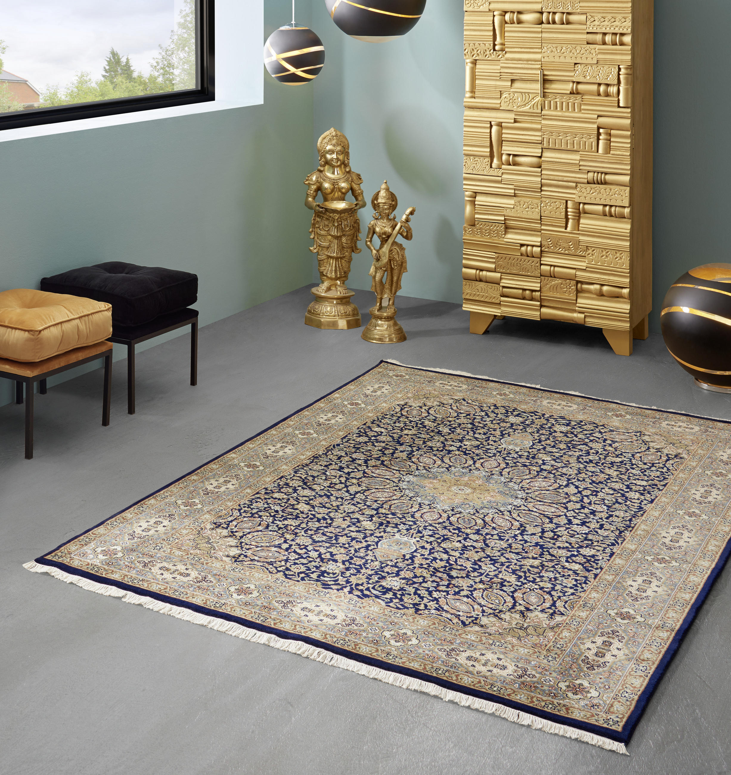 ORIENTTEPPICH 160/230 cm Alkatif Classic  - Dunkelblau, Lifestyle, Textil (160/230cm) - Cazaris