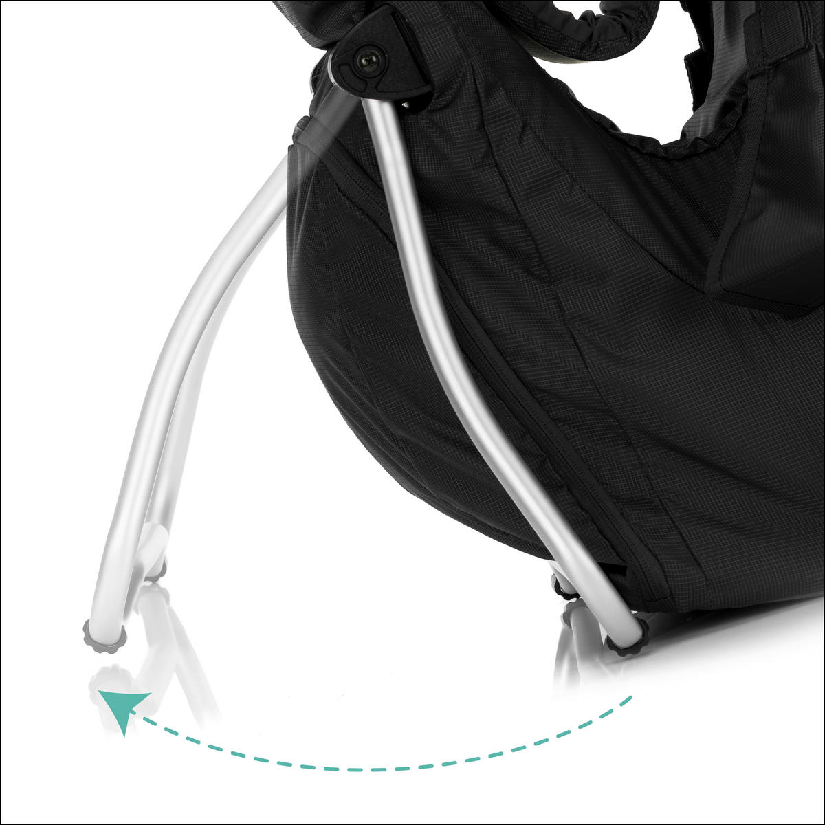 RÜCKENTRAGE Trekking  - Silberfarben/Schwarz, Basics, Textil/Metall (30/90/73cm) - Fillikid