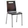 BESUCHERSTUHL  in Wengefarben  - Wengefarben/Silberfarben, Basics, Holz/Metall (48/87/55cm) - MID.YOU