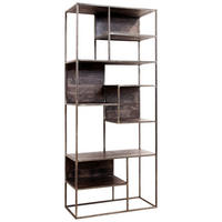 REGAL  75/173/35 cm Grau  - Grau, KONVENTIONELL, Holz/Metall (75/173/35cm) - Livetastic