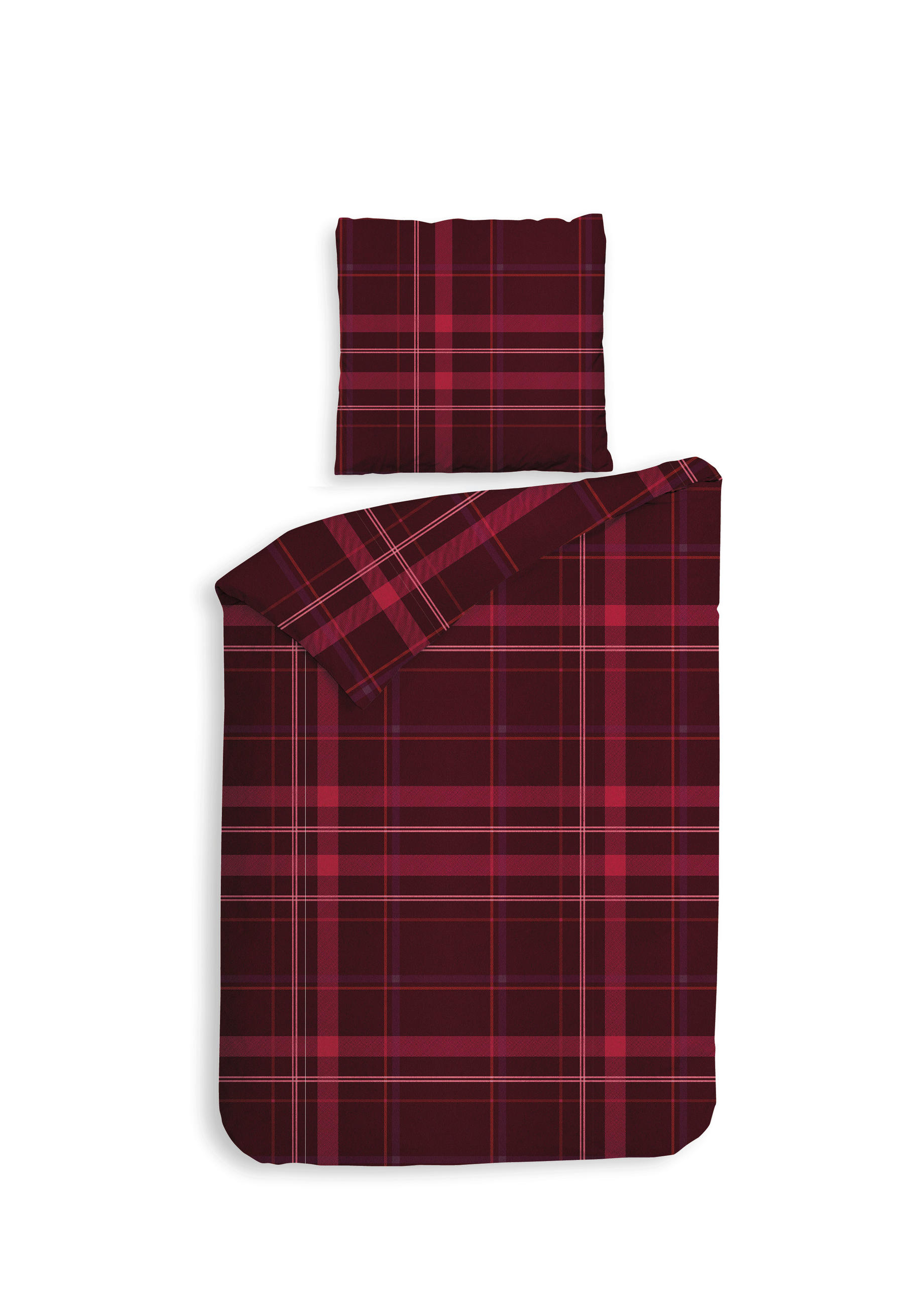 BETTWÄSCHE Silvan Flanell 155/220 cm  - Rot, Basics, Textil (155/220cm)